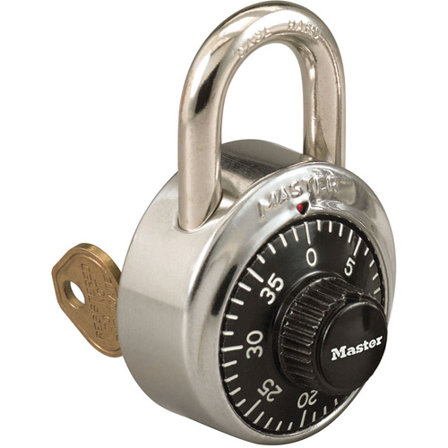 Cadenas &agrave; combinaison, Noir/Argent, Acier inoxydable, Largeur de 1-7/8" Les Distributions ICE