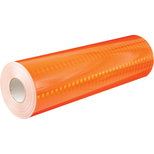 Feuille de rev&ecirc;tement de barricade prismatique de qualit&eacute; &agrave; haute intensit&eacute;, 2" la x 150' lo, 19 mils, Orange Les Distributions ICE