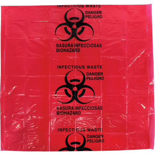 Dynamic Hazardous Waste Bags, Infectious Waste, 24" L x 24" W, 12 microns Les Distributions ICE