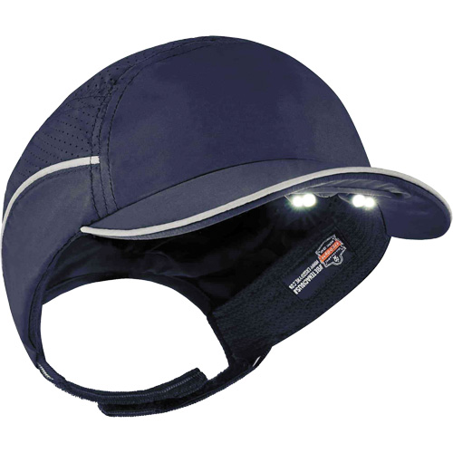 Skullerz&reg; 8965 Lightweight Bump Cap Hat with LED Lighting, Navy Blue Les Distributions ICE