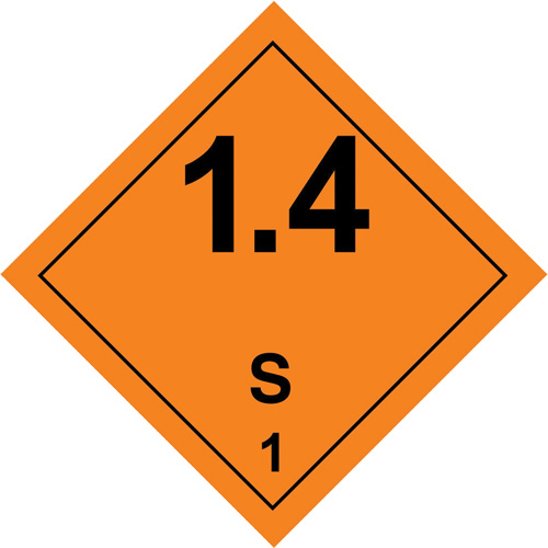 &eacute;tiquettes de manutention de mati&egrave;res dangereuses, 4" lo x 4" la, Noir/orange Les Distributions ICE