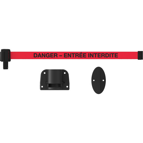 Plus Wall Mount Barrier System, Plastic, Screw Mount, 15', Red Tape Les Distributions ICE
