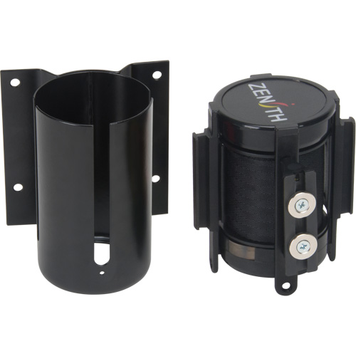 Wall Mount Barrier with Magnetic Tape, Steel, Screw Mount, 7', Black Tape Les Distributions ICE