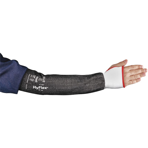 Manchon large r&eacute;sistant aux coupures HyFlex s&eacute;rie 11-281, Intercept, 22", ASTM ANSI niveau A4, Gris Les Distributions ICE