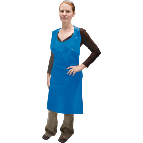 Polyethylene Apron, Polyethylene, Blue, 35" W x 46" L Les Distributions ICE