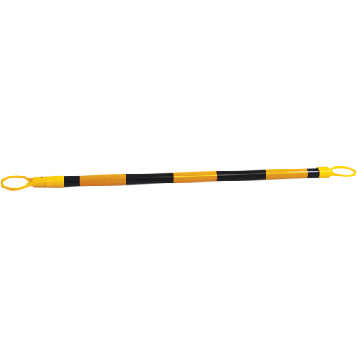 Retractable Cone Bar, 7'2" Extended Length, Black/Yellow Les Distributions ICE