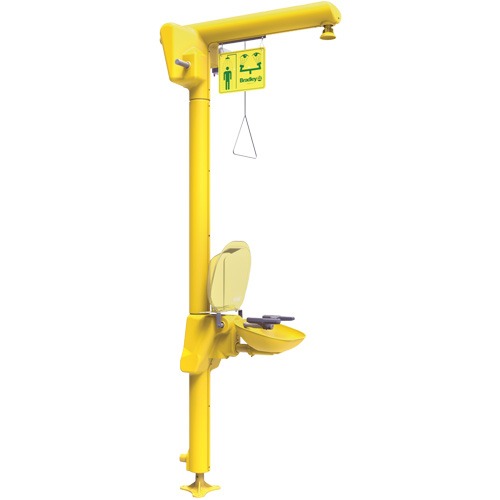 Halo Heat Trace Shower & Eye/Face Wash Unit, Pedestal Les Distributions ICE