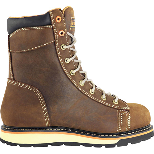 Bottes de travail pour monteur, Cuir, Embout Acier, Taille 7, Imperm&eacute;able Les Distributions ICE