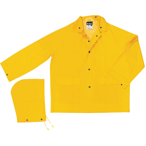 Imperm&eacute;able de s&eacute;rie classique avec capuchon amovible, Polyester/PVC, 3T-Grand, Jaune Les Distributions ICE