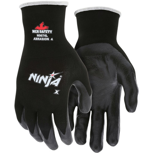 Ninja&reg; Coated Gloves, Large, Bi-Polymer Coating, 15 Gauge, Nylon/Lycra&reg; Shell Les Distributions ICE