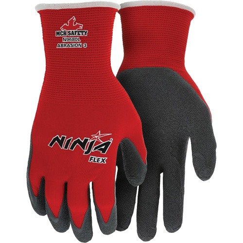 Ninja&reg; Flex Coated Gloves, Large, Rubber Latex Coating, 15 Gauge, Nylon Shell Les Distributions ICE