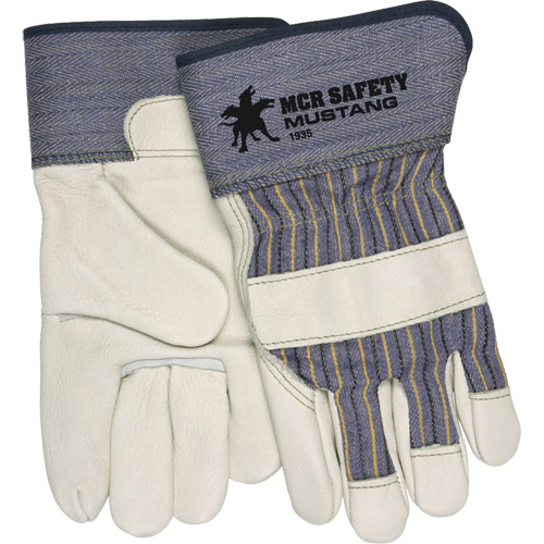 Gants dajusteur Mustang, Grand, Paume en Cuir fleur de vache, Doublure en Molleton Les Distributions ICE