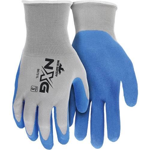 Gants enduits NXG, Grand, R&ecirc;vetement Latex de caoutchouc, Calibre 13, Enveloppe en Nylon Les Distributions ICE