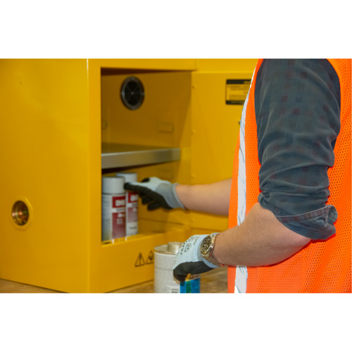Armoire pour produits inflammables, 4 gal., 1 Porte(s), 17" La x 22" h x 18" p Les Distributions ICE