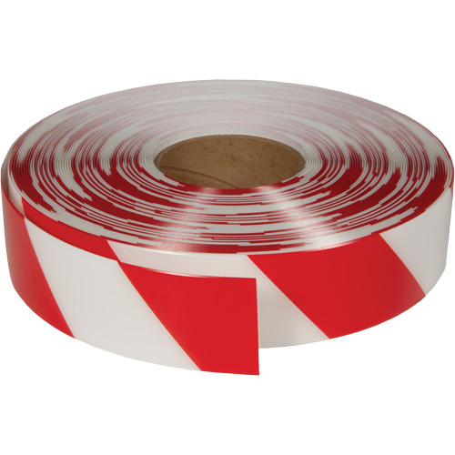 Ruban de marquage tr&egrave;s r&eacute;sistant pour plancher ArmorStripe, 2" x 100', PVC, Rouge et blanc Les Distributions ICE