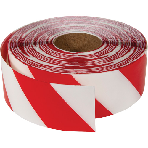 Ruban de marquage tr&egrave;s r&eacute;sistant pour plancher ArmorStripe, 3" x 100', PVC, Rouge et blanc Les Distributions ICE