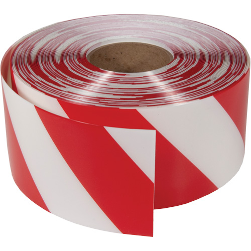 Ruban de marquage tr&egrave;s r&eacute;sistant pour plancher ArmorStripe, 4" x 100', PVC, Rouge et blanc Les Distributions ICE
