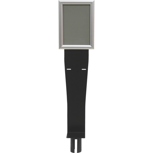 Sign & Dispenser Holder for Crowd Control Post, Black Les Distributions ICE