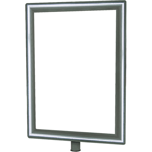 Heavy-Duty Vertical Sign Holder for Classic Posts, Polished Chrome Les Distributions ICE
