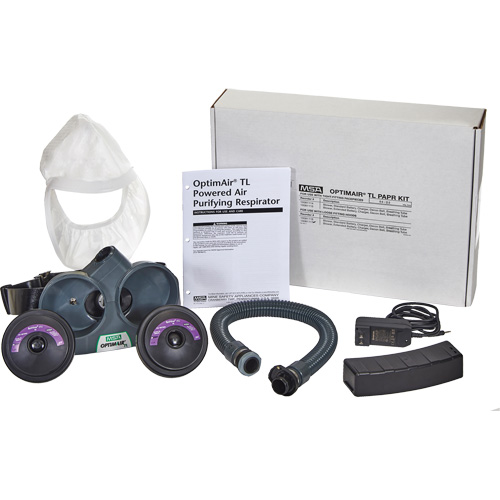 Trousse d'intervention d'APR &agrave; &eacute;puration d'air motoris&eacute; OptimAir TL, Capuchon & visi&egrave;re, Pile Lithium-ion Les Distributions ICE