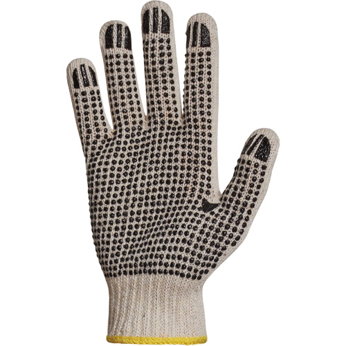 Gant en tricot avec pois de PVC Sure Grip, Poly/coton, Un c&ocirc;t&eacute;, Calibre 7, T-petit Les Distributions ICE