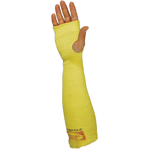 Sleeves with Thumb Hole, Kevlar&reg;, 22", ANSI/ISEA 105 Level 3/EN 388 Level 3, Yellow Les Distributions ICE