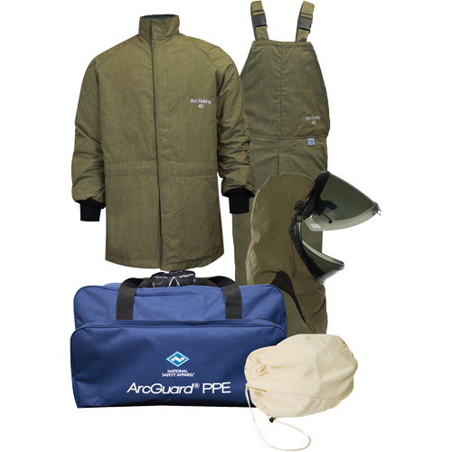 Ensemble de v&ecirc;tements TG contre l'arc &eacute;lectrique avec capuchon &agrave; lev&eacute;e avant Arcguard Revolite, 40 cal/cm² Les Distributions ICE