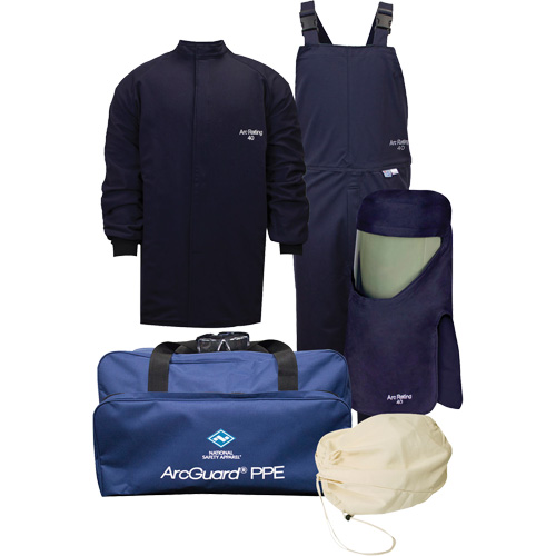 Ensemble de v&ecirc;tements grand contre l'arc &eacute;lectrique avec capuchon &agrave; lev&eacute;e avant Arcguard Revolite, 40 cal/cm² Les Distributions ICE