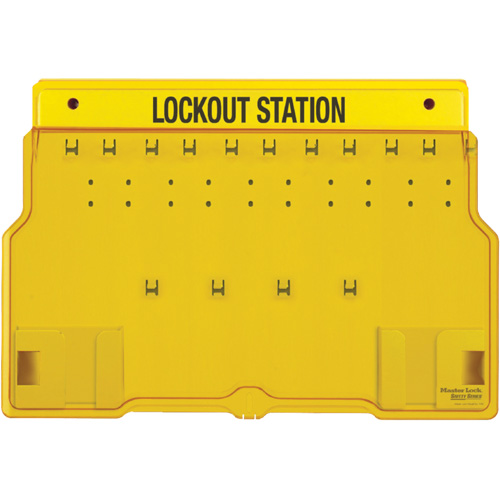 Poste de cadenassage trilingue recouvert, Cadenas Aucune, Capacit&eacute; de 10, Cadenas Non compris Les Distributions ICE