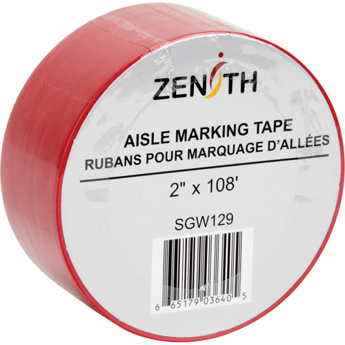 Ruban pour marquage d'all&eacute;es, 2" x 108', PVC, Rouge Les Distributions ICE