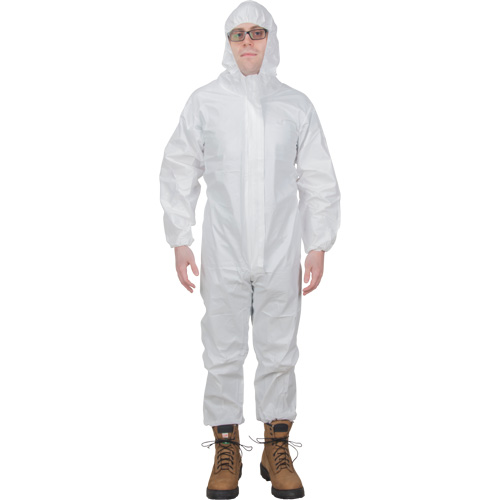 Premium Hooded Coveralls, Small, White, Microporous Les Distributions ICE