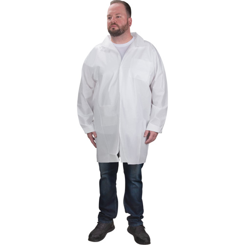 Sarraus de laboratoire de protection, Microporeux, Blanc, Moyen Les Distributions ICE