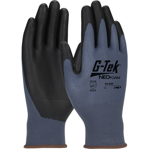 G-Tek&reg; NeoFoam&reg; Seamless Knit Coated Gloves, X-Small, Polyurethane Coating, 15 Gauge, Nylon Shell Les Distributions ICE