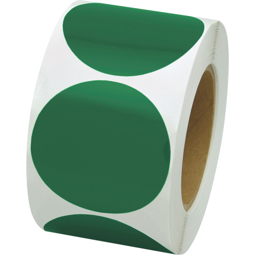 Pastilles de marquage color&eacute;es, Cercle, 3" lo x 3" la, Vert, Vinyle Les Distributions ICE
