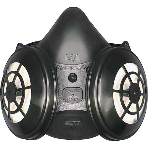 Ensemble de respirateur &agrave; demi-masque N95 Comfort-Air 400Nx noir sans soupape d'expiration, &eacute;lastom&egrave;re/Caoutchouc, Moyen/grand Les Distributions ICE