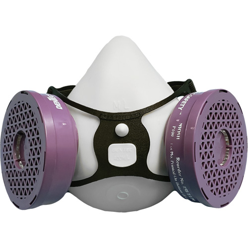 Ensemble de respirateur &agrave; demi-masque P100 Comfort-Air 400Nx noir sans soupape d'expiration, &eacute;lastom&egrave;re/Caoutchouc, Petit/Moyen Les Distributions ICE