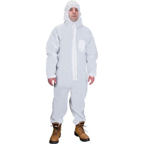 Hooded Coveralls, Medium, White, SMS Les Distributions ICE