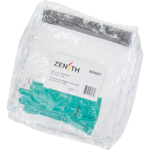 Trousse d'&eacute;quipement de lutte contre les d&eacute;versements, Huile seulement/Universel, Sac, Absorbance de 5 gal. US Les Distributions ICE