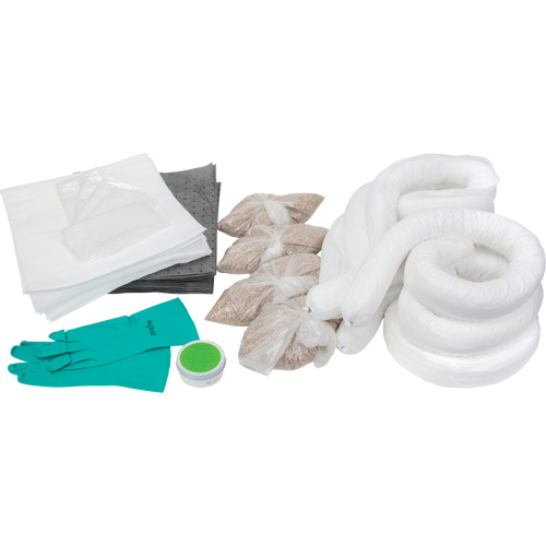 Trousse d'&eacute;quipement de lutte contre les d&eacute;versements, Huile seulement/Universel, Overpack, Absorbance de 20 gal. US Les Distributions ICE
