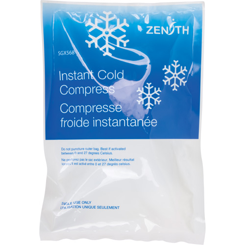 Compresse instantan&eacute;e, Froid, Utilisation unique, 6" x 9" Les Distributions ICE