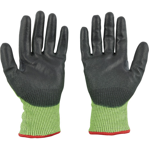 Gants &agrave; haute visibilit&eacute; enduits par trempage, Taille Petit, Calibre 15, Rev&ecirc;tement Polyur&eacute;thane, Enveloppe en Poly&eacute;thyl&egrave;ne, ASTM ANSI niveau A5 Les Distributions ICE