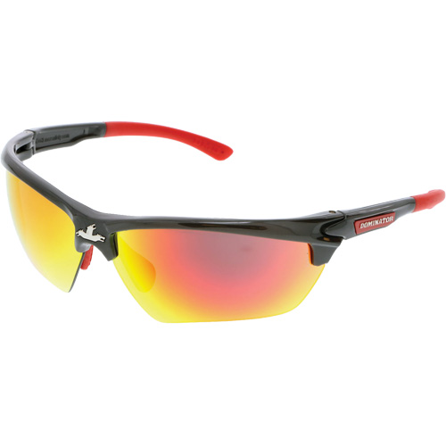 Dominator DM3 Series Safety Glasses, Orange Mirror Lens, Anti-Fog/Anti-Scratch, ANSI Z87+ Les Distributions ICE