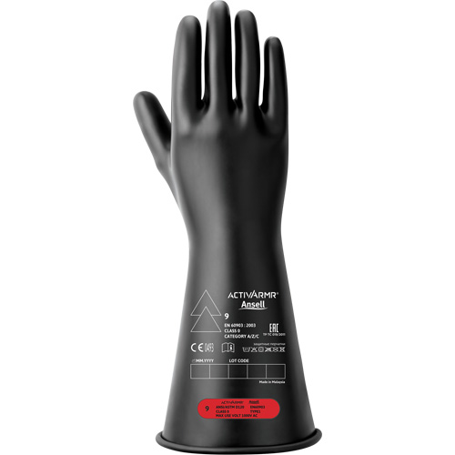 Gants isolants &eacute;lectriques, ASTM classe 0, Taille 10, 11" lo Les Distributions ICE