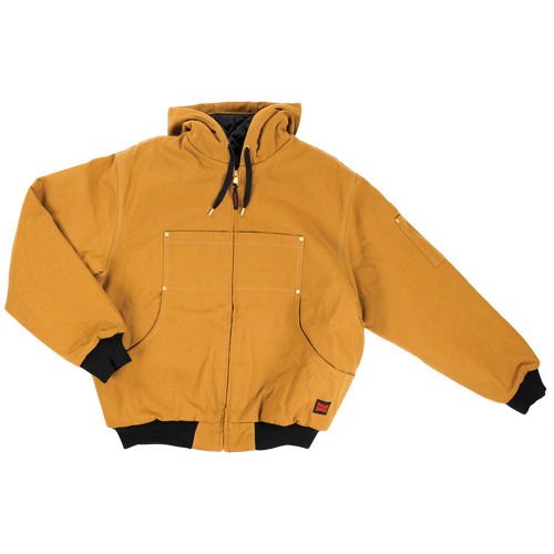 Blouson d'aviateur en toile lourde avec capuchon, Hommes, Petit, Brun Les Distributions ICE