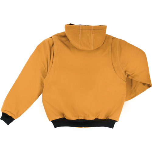 Blouson d'aviateur en toile lourde avec capuchon, Hommes, Petit, Brun Les Distributions ICE