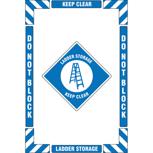 "Ladder Storage" Floor Marking Kit, Adhesive, English with Pictogram Les Distributions ICE