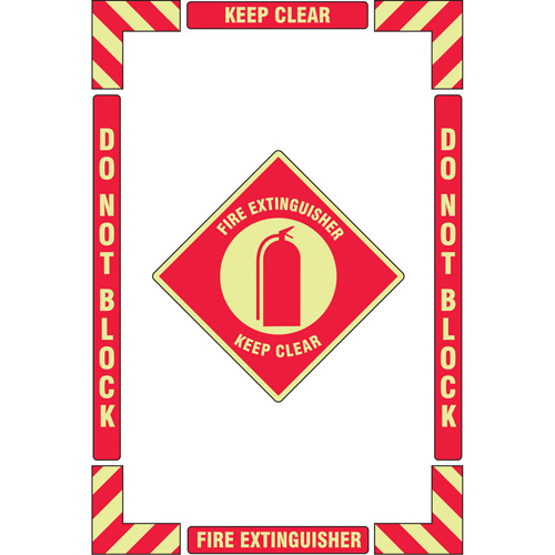 Trousse de marquage du sol ?Fire Extinguisher? (extincteur), Adh&eacute;sif, Anglais avec pictogramme Les Distributions ICE