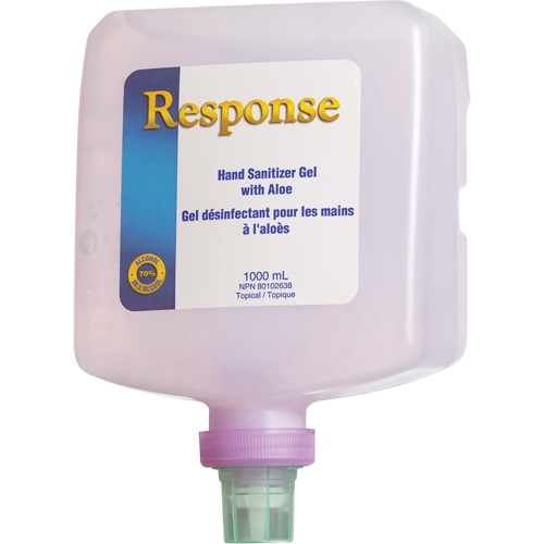 Gel d&eacute;sinfectant pour les mains &agrave; l'alo&egrave;s Response, 1000 ml, Bouteille &agrave; pompe, 70 % alcool Les Distributions ICE