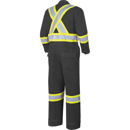 7702BK FR-Tech&reg; 88/12 FR Arc Rated Coveralls, Size 36, Black, 9.7 cal/cm² Les Distributions ICE