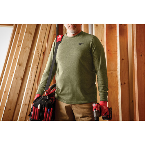 Hybrid Work Tee Shirt, Men's, Small, Green Les Distributions ICE